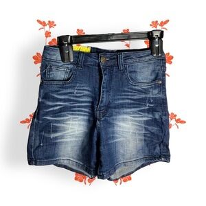 Machine Ripped Stonewashed Shorts Wm M Italy, 28 USA